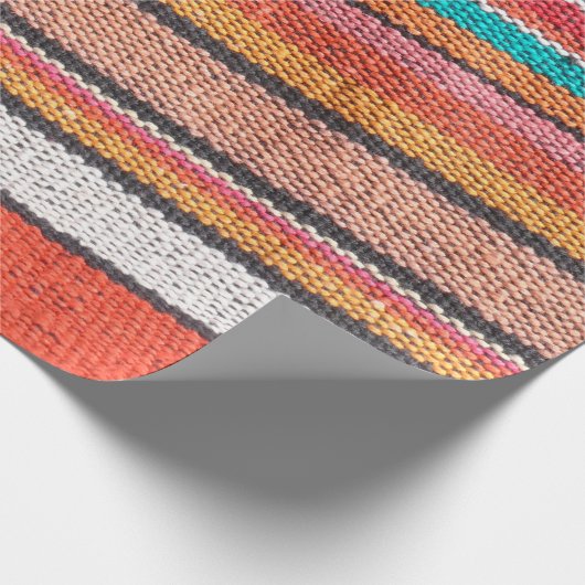 メキシカラフルコ・ペルーのスタイル絨毯の表面を閉じる ラッピングペーパー (角)