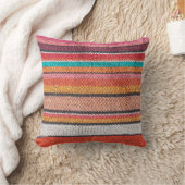 メキシカラフルコ、ペルースタイルの敷物表面を閉じる クッション (ブランケット)