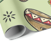 メキシカラフルコfistaヴィンテージシームレスパターンw ラッピングペーパー (ロールコーナー)