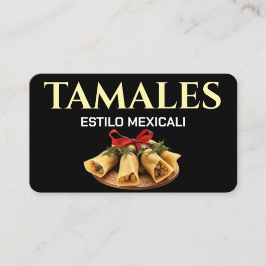 メキシカリスタイルのタマレス ビジネスカード (正面)