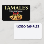 メキシカリスタイルのタマレス ビジネスカード (正面/裏面)