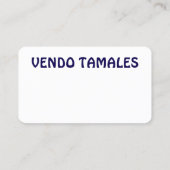 メキシカリスタイルのタマレス ビジネスカード (裏面)