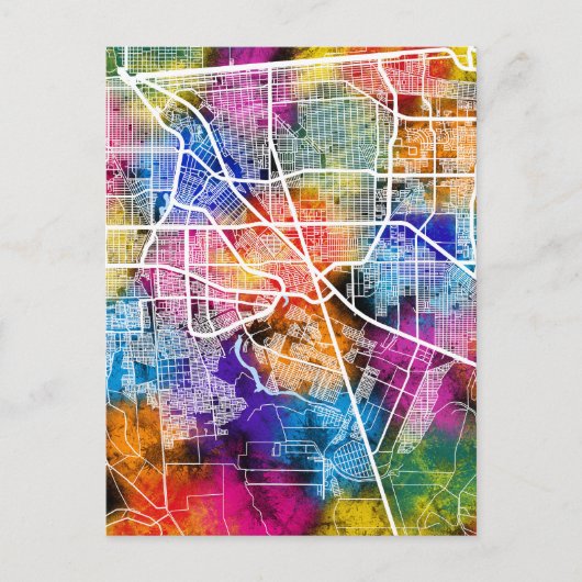 メキシカリメキシコシティの地図 ポストカード (正面)