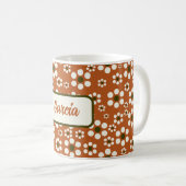 メキシカンのテラコッタフローラ花 コーヒーマグカップ (正面右)