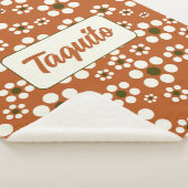 メキシカンのテラコッタフローラ花 シェルパブランケット (3/4)