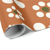 メキシカンのテラコッタフローラ花 ラッピングペーパー (ロールコーナー)