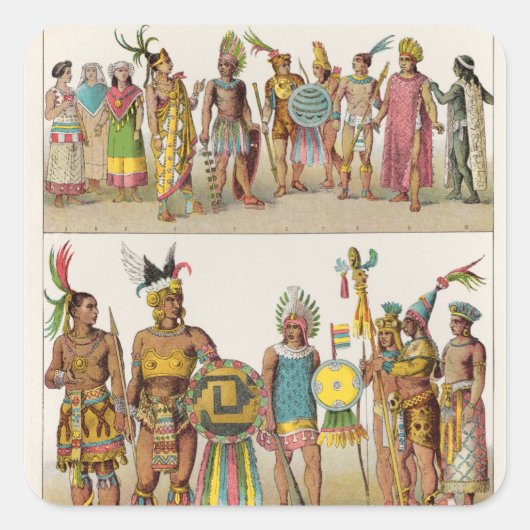 メキシカンのドレス スクエアシール (正面)