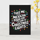 メキシカンの食事とクリスマスツリーを見に行って カード (黄色い花)