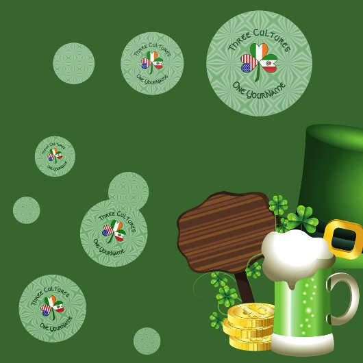 メキシカンアイリッシュアメリカシャムロック国旗 コンフェッティ