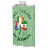 メキシカンアイリッシュアメリカシャムロック国旗 フラスク (左)