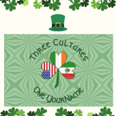 メキシカンアイルランドUSAフラッグスシャムロックパーソナライズされた 薄葉紙