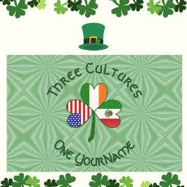 メキシカンアイルランドUSAフラッグスシャムロックパーソナライズされた 薄葉紙