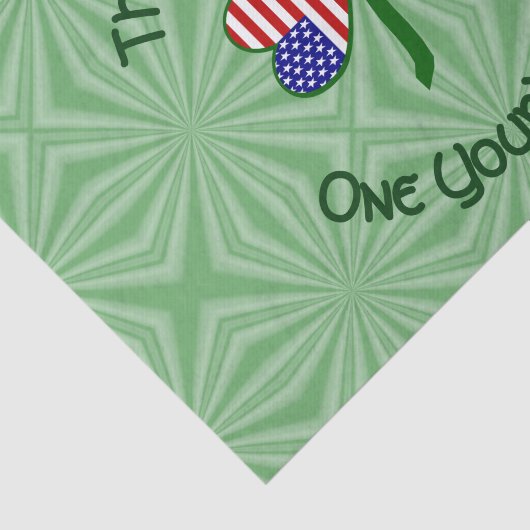 メキシカンアイルランドUSAフラッグスシャムロックパーソナライズされた 薄葉紙 (詳細)