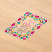 メキシカンアクリル結婚式招待状 アクリル招待状 (レイダウン)