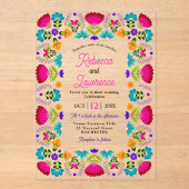 メキシカンアクリル結婚式招待状 アクリル招待状 (正面)