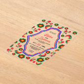 メキシカンアクリル結婚式招待状 アクリル招待状 (レイダウン)