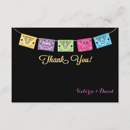 メキシカンウェディングの出欠確認カード サンキューカード (正面)