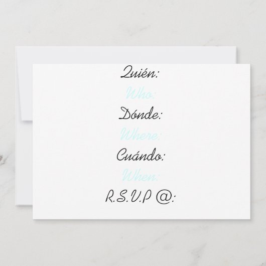 メキシカンウェディングクッキーの招待状 招待状 (裏面)