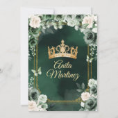 メキシカンエメラルドグリーン&アイボリーホワイトキンセアニラ 招待状 (裏面)