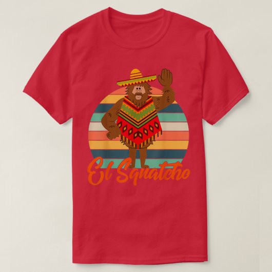 メキシカンエルスクアッチョビフットサスカッチ Tシャツ (デザイン正面)