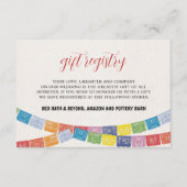 メキシカンエレガントパカラフルペル結婚ピカド エンクロージャーカード (正面)