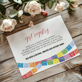 メキシカンエレガントパカラフルペル結婚ピカド エンクロージャーカード