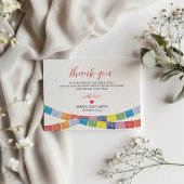 メキシカンエレガントパカラフルペル結婚ピカド サンキューカード