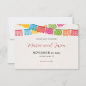 メキシカンエレガントパカラフルペル結婚ピカド セーブザデート (正面)