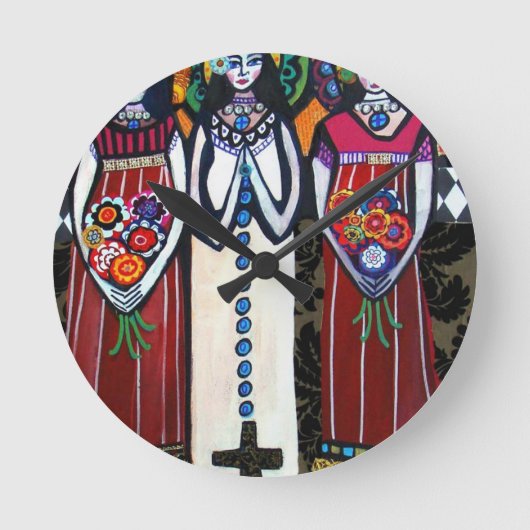 メキシカンエンジェル ラウンド壁時計 (正面)