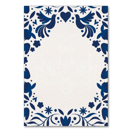 メキシカンオトミブルーフローラエレガントフィエスタ結婚ズ テーブルナンバー (裏面)