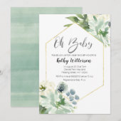 メキシカンカクタス おとこのこベイビーシャワー招待状 招待状 (正面/裏面)