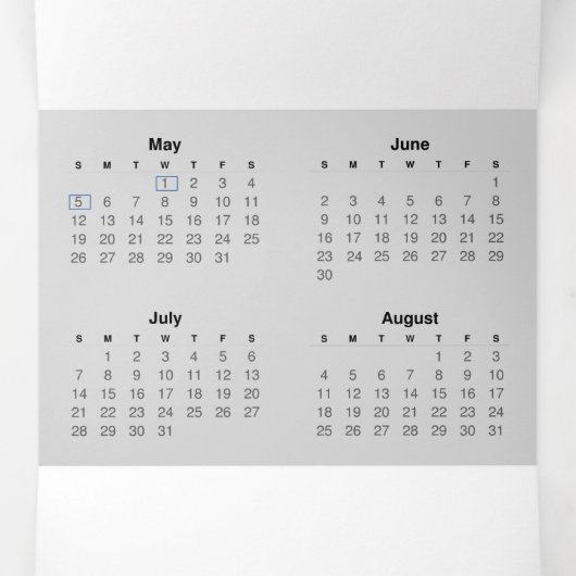 メキシカンカレンダー2024年新年おめでとう 三つ折りプログラム (内部中)