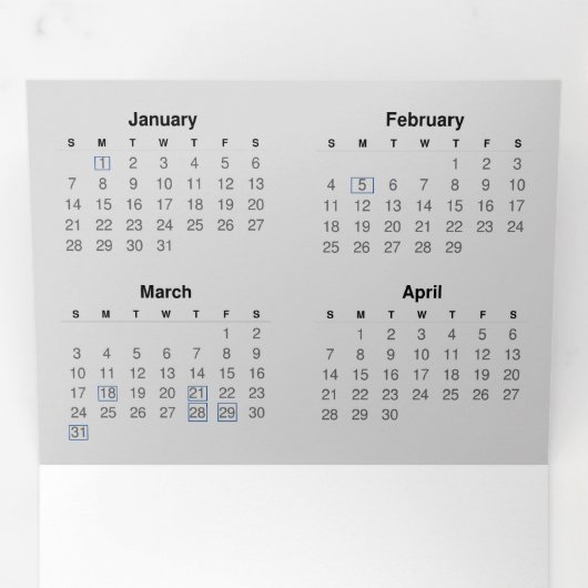 メキシカンカレンダー2024年新年おめでとう 三つ折りプログラム (内部最初)