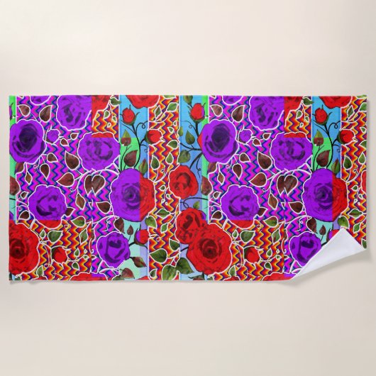 メキシカンガーデンパーティー ビーチタオル (正面)