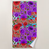 メキシカンガーデンパーティー ビーチタオル (正面)