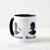 メキシカンガールとこうもりハロウィーンデザイン マグカップ (正面左)