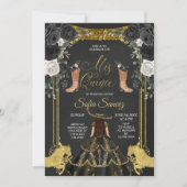 メキシカンガールシャルラミクインズブラック招待状 招待状 (正面)