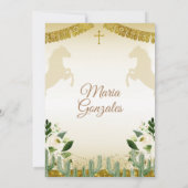 メキシカンガール第3誕生日ホワイトフローラ 招待状 (裏面)