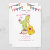 メキシカンギター卒業パーティー招待状 招待状 (正面/裏面)