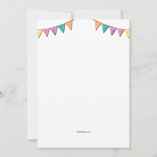 メキシカンギター誕生日パーティーへの招待 招待状 (裏面)