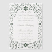 メキシカングリーンタラ結婚ベラ ベラム紙招待状 (正面)