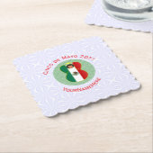 メキシカンコ・デ・マヨエンジェルパーソナライズされたー ペーパーコースター (アングル)