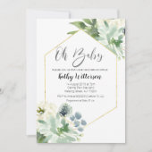 メキシカンサボオ男の子の赤ちゃんシャワー招待状 招待状 (正面)