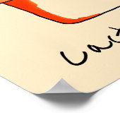 メキシカンサボクかわいいイラストレーションアート ポスター (角)