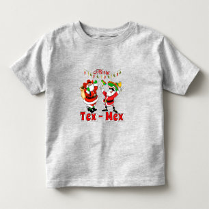メキシカンサンタカウボーイサンタ メリー テックスメックス トドラーTシャツ