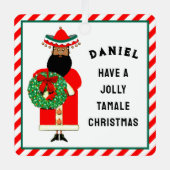 メキシカンサンタセラミックオーナメント メタルオーナメント (正面)