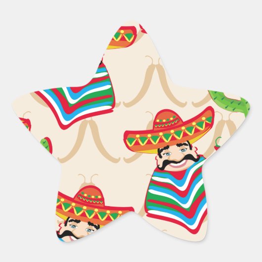 メキシカンシエスタ 星シール (正面)