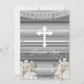 メキシカンシルバーフィエスタボーイバプテスマと誕生日 招待状 (裏面)