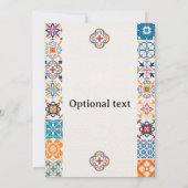 メキシカンスタイルの結婚式招待状 - 完全に編集可能 招待状 (裏面)