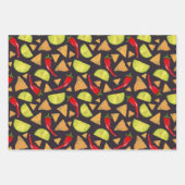 メキシカンスパイシーフィエスタラッピング紙セット3 ラッピングペーパーシート (正面3)